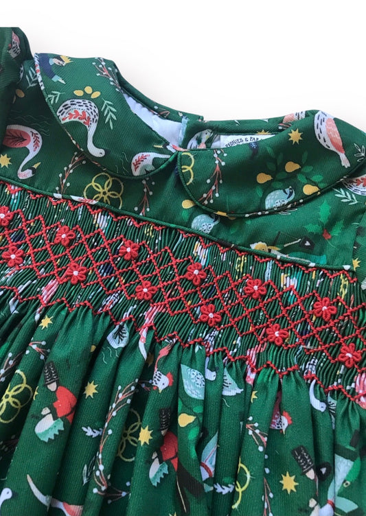 12 Days of Christmas Smocked Dress