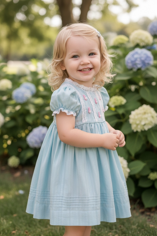 Vintage Inspired Linen Bunny Dress