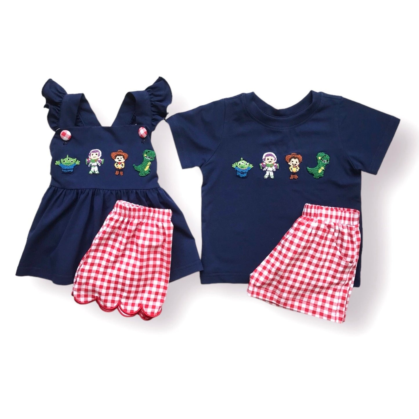Toy Pals French Knot Scalloped Shorts Set