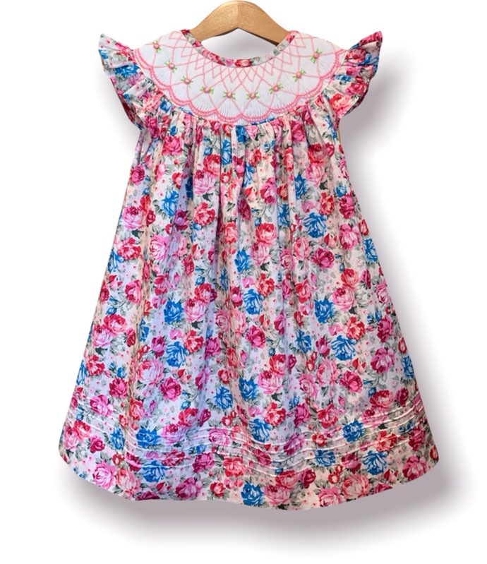 Spring Blossoms Smocked Bishop