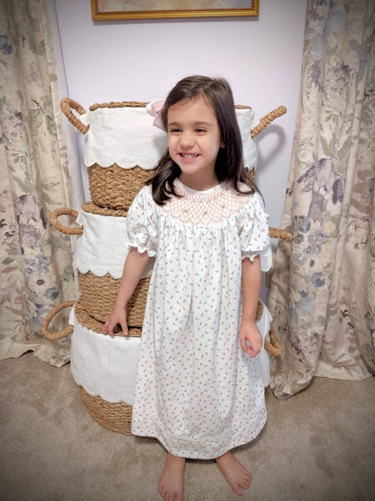 Classic Rosebuds Smocked Bishop