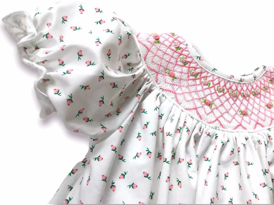 Classic Rosebuds Smocked Bishop