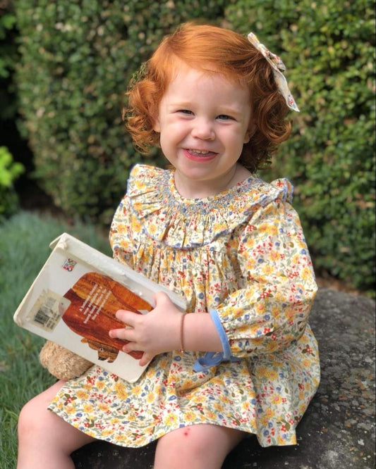 Fall Floral Smocked Bloomer Set