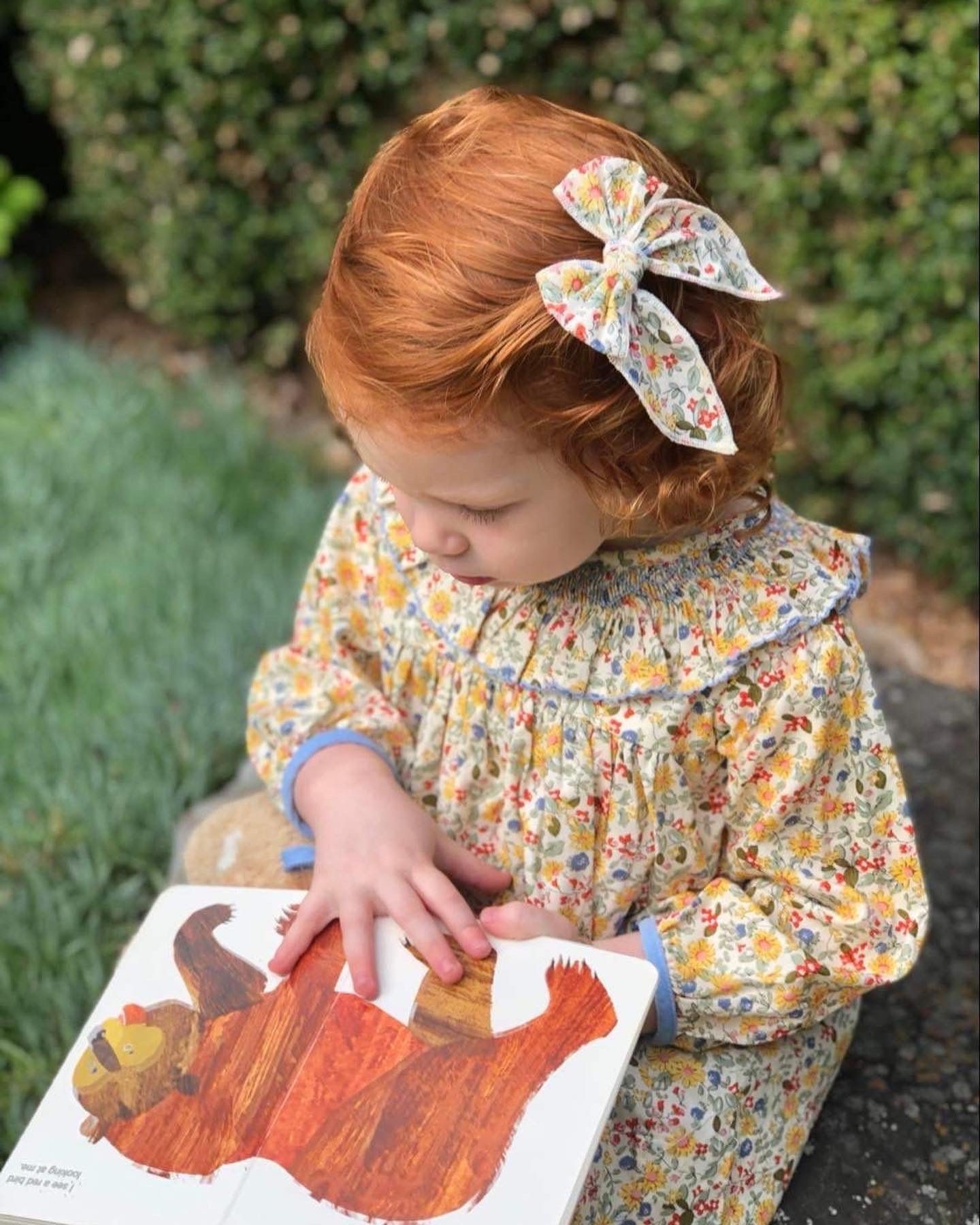Fall Floral Smocked Bloomer Set