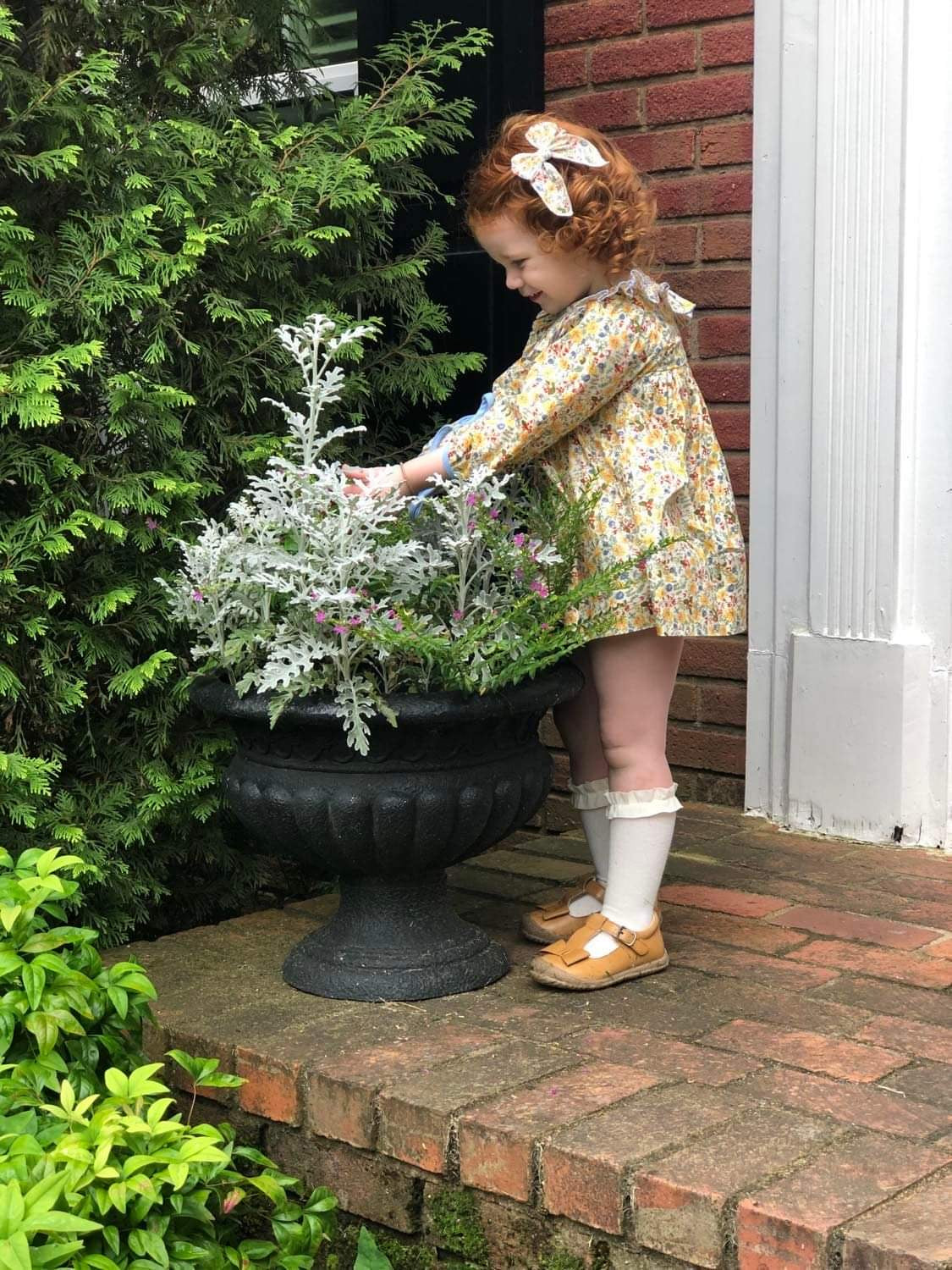 Fall Floral Smocked Bloomer Set