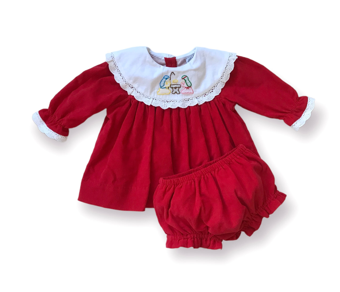 Oh Holy Night Corduroy Bloomer Set