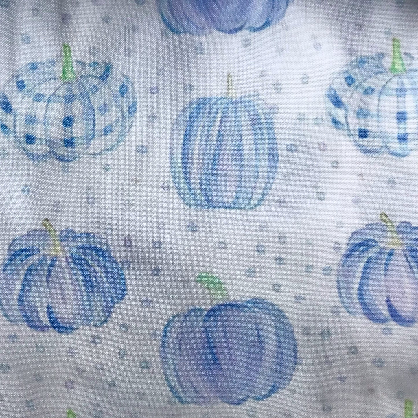 Blue Pumpkin Applique Scalloped Bubble
