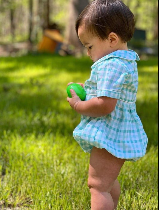 Mint Plaid Cross Bubble