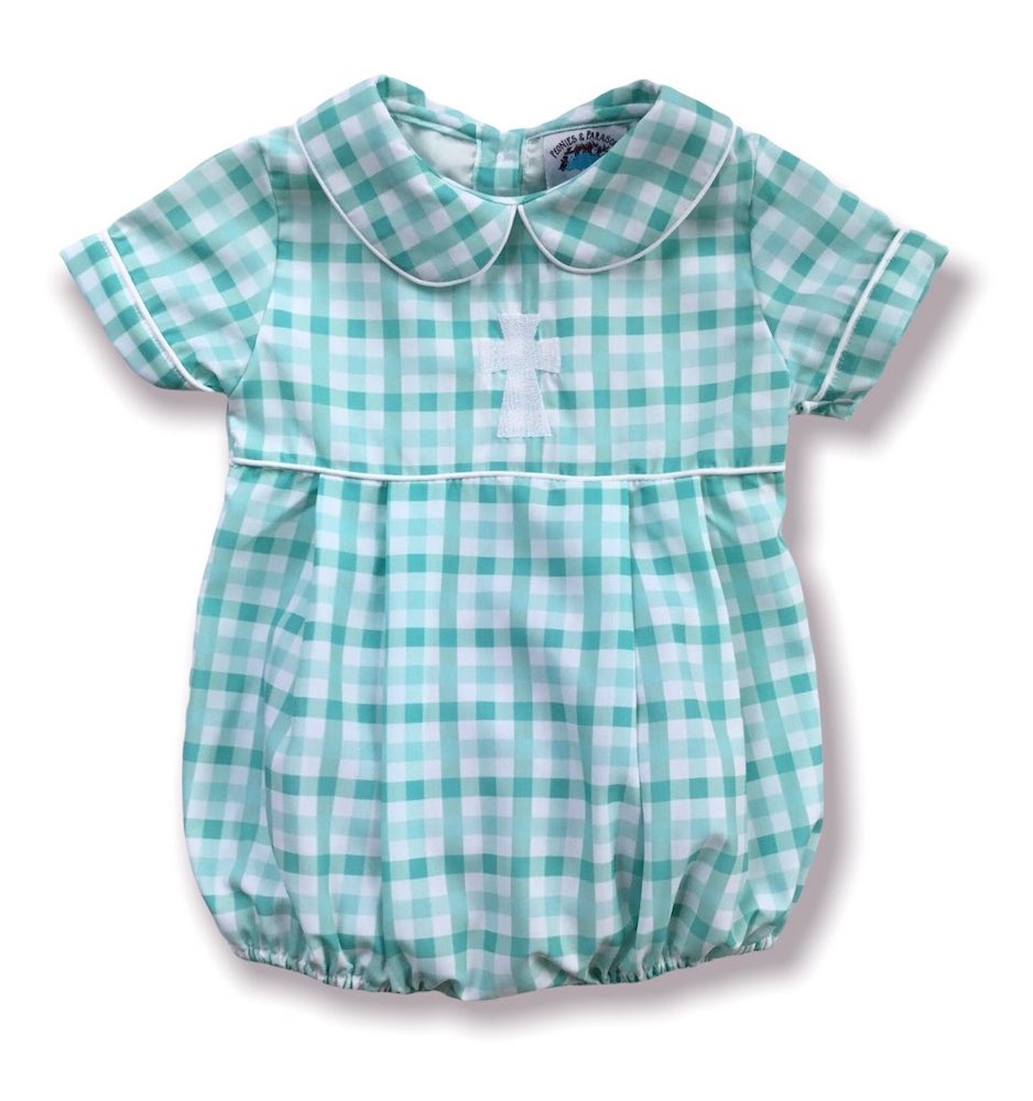 Mint Plaid Cross Bubble