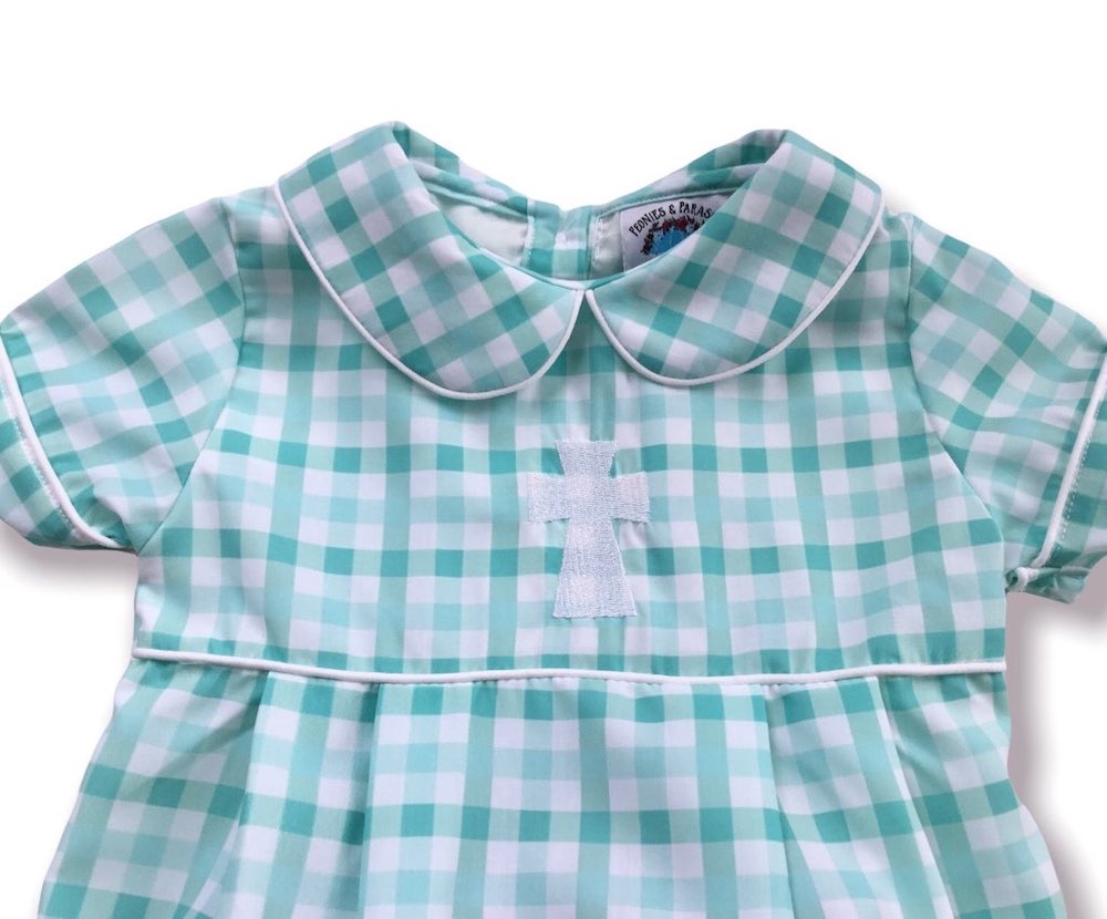 Mint Plaid Cross Bubble