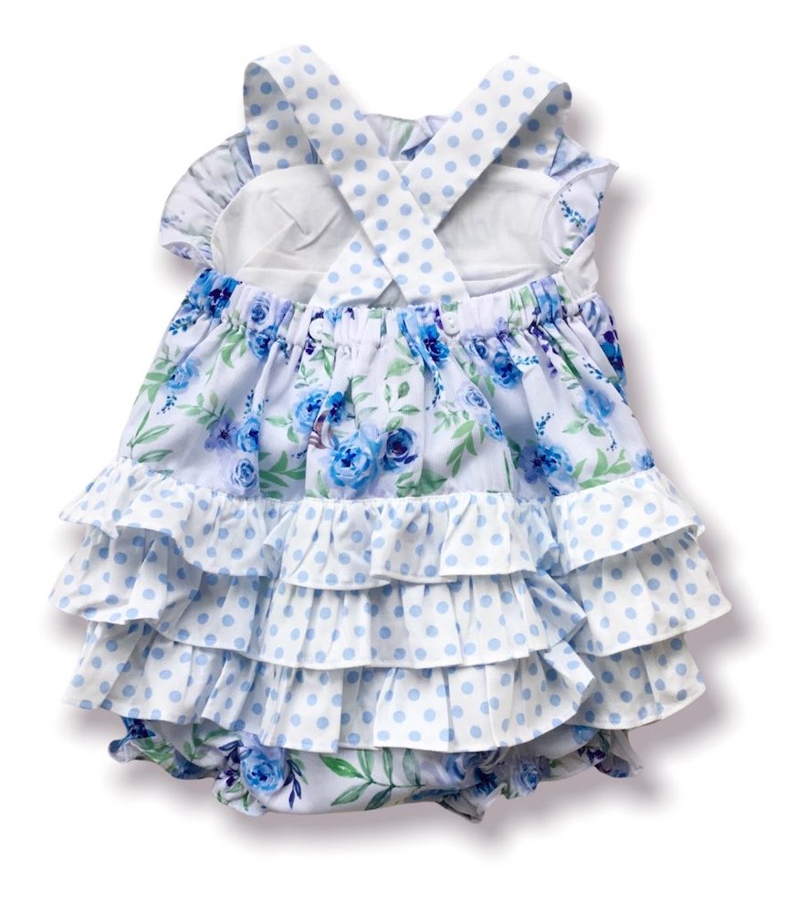 Daddy's Girl Sapphire Rose Ruffle Bum Bubble
