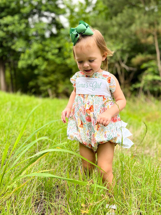 Mama's Girl Butterfly Garden Ruffle Bum Bubble