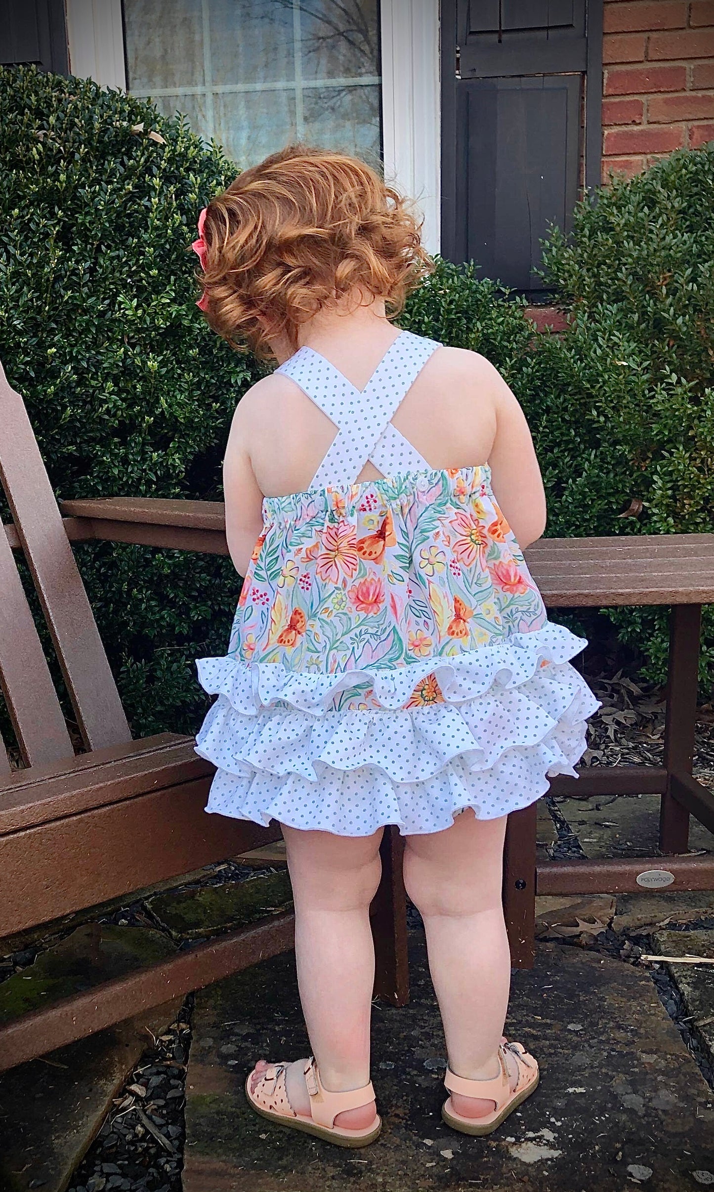 Mama's Girl Butterfly Garden Ruffle Bum Bubble