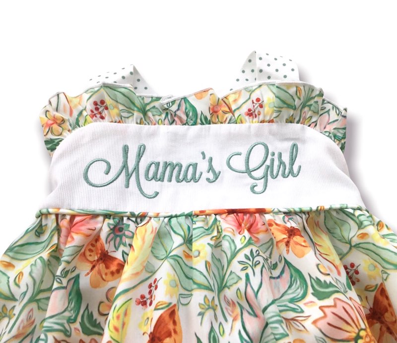 Mama's Girl Butterfly Garden Ruffle Bum Bubble