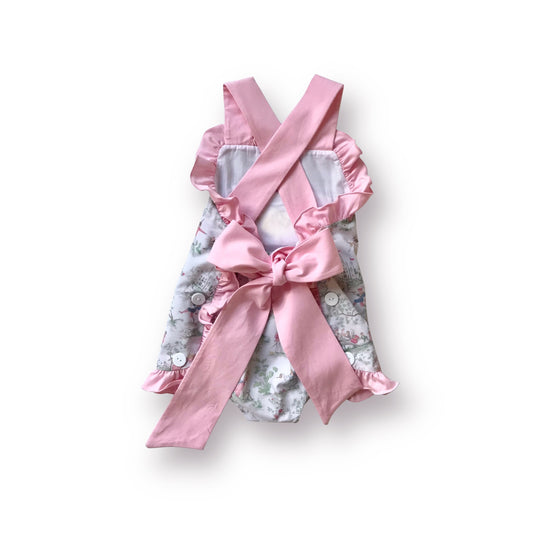 Hey Diddle Diddle Smocked Ruffle Bow Back Sunsuit