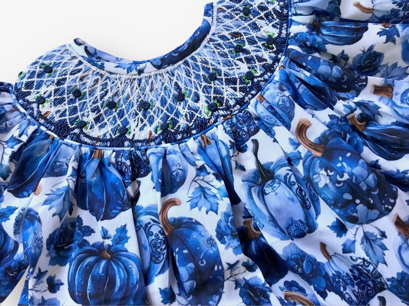 Blue Chinoiserie Pumpkins Bloomer Set