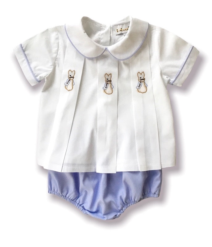 Peter Rabbit Shadow Embroidery Diaper Set