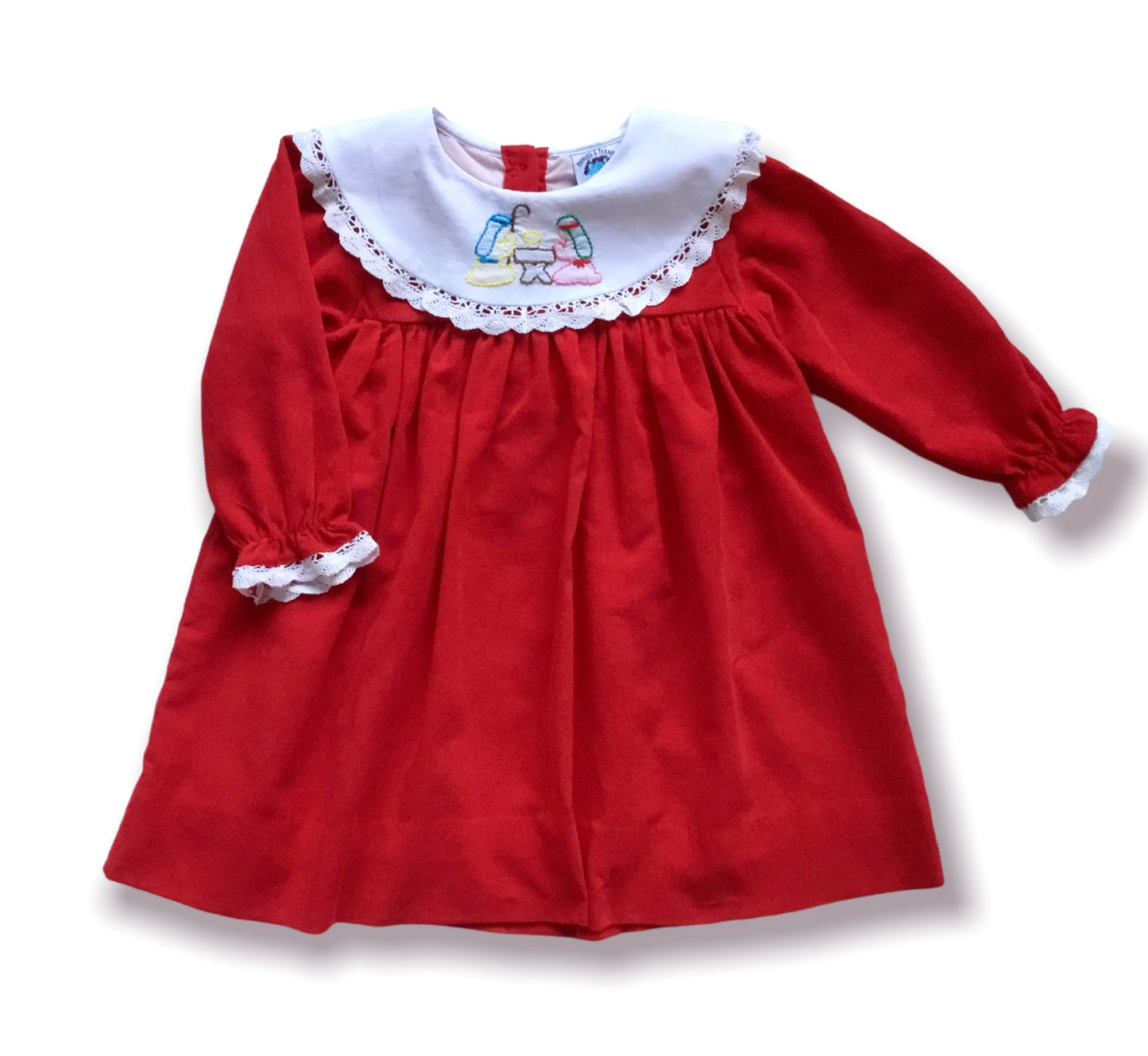 Oh Holy Night Red Corduroy Dress