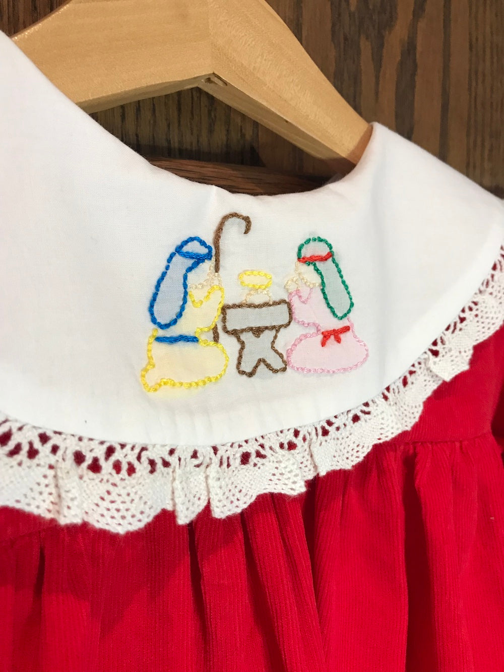 Oh Holy Night Red Corduroy Dress