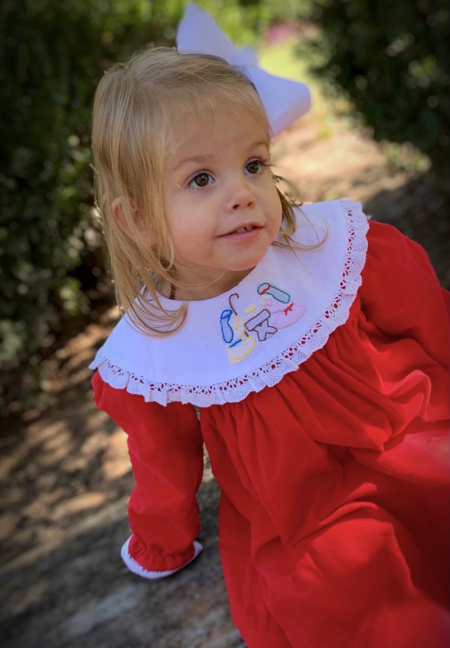 Oh Holy Night Red Corduroy Dress
