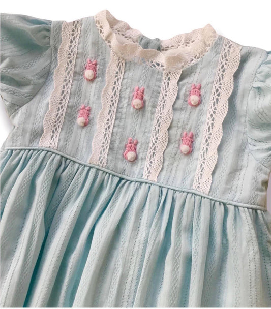 Vintage Inspired Linen Bunny Dress