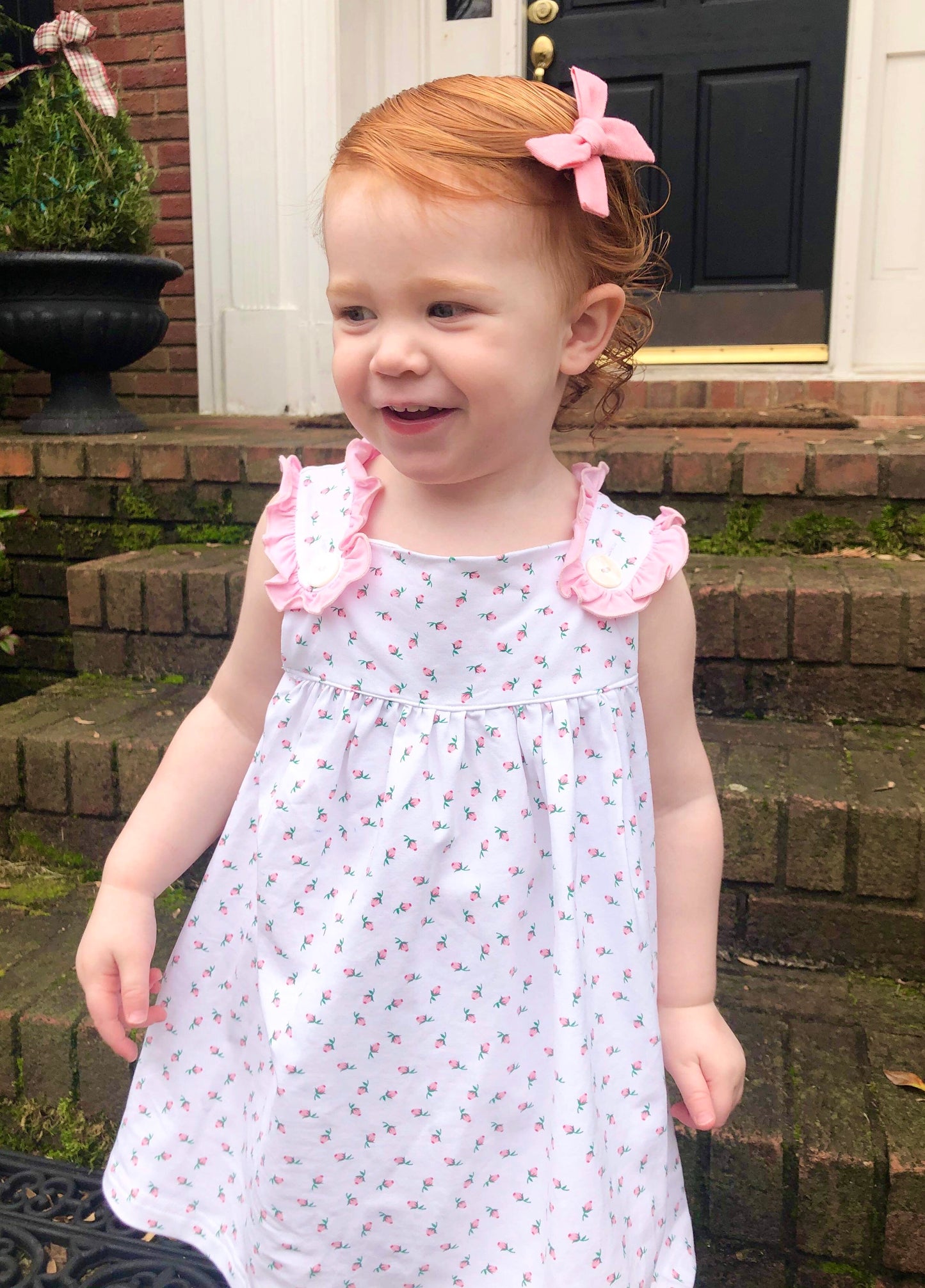 Classic Rosebuds Ruffle Sundress