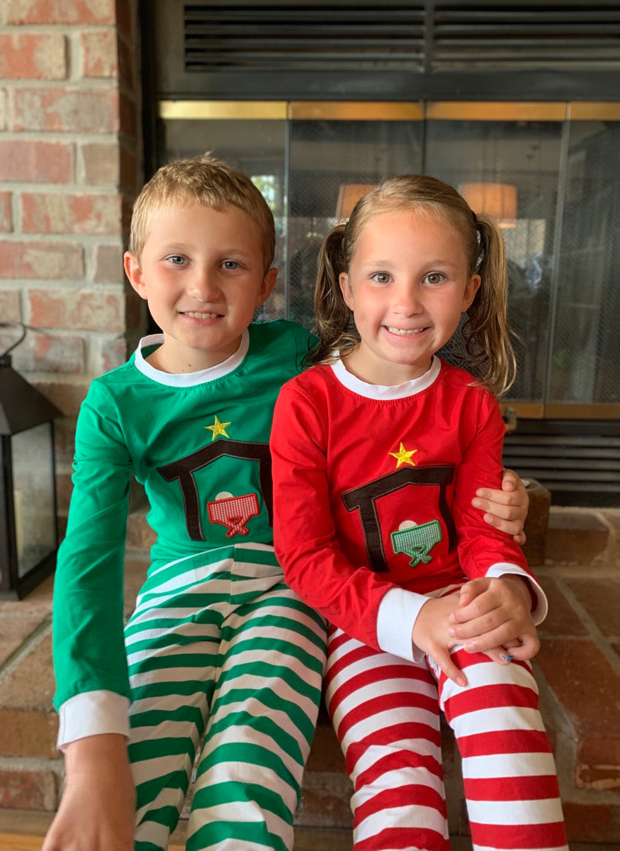 Away in the Manger Green Pajama Set