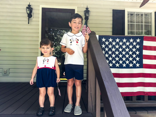 Lil' Firecracker Knit Shorts Set