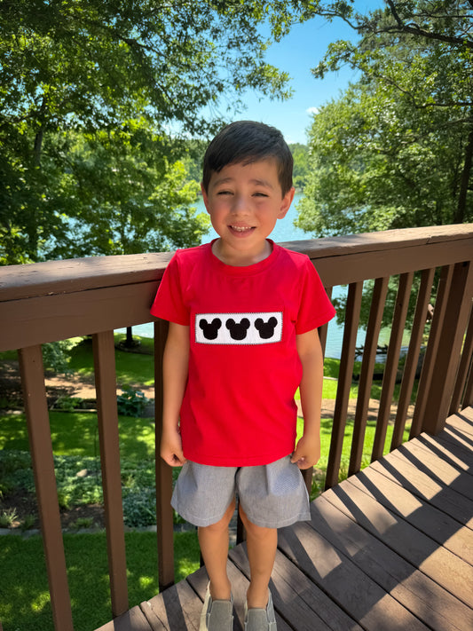 Mr. Mouse Red Shorts Set