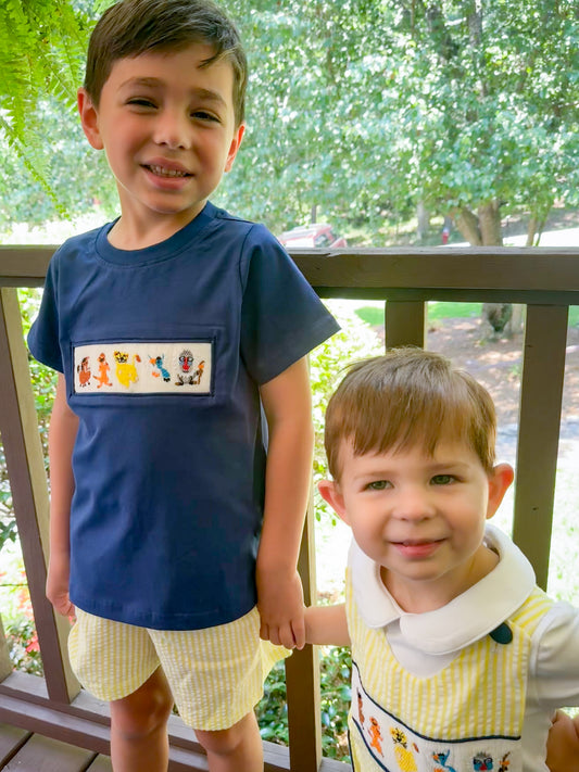 Safari Friends Smocked Jon Jon