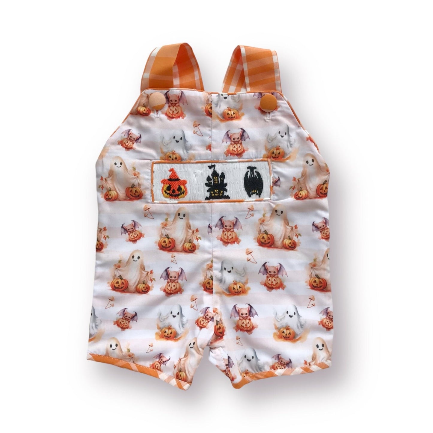 Smocked Halloween Overalls