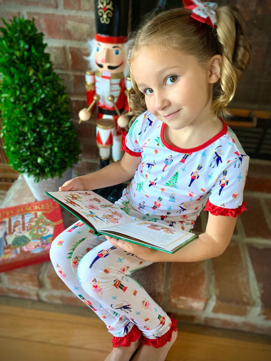 Nutcracker Dreams Ruffled 2pc Pajama Set