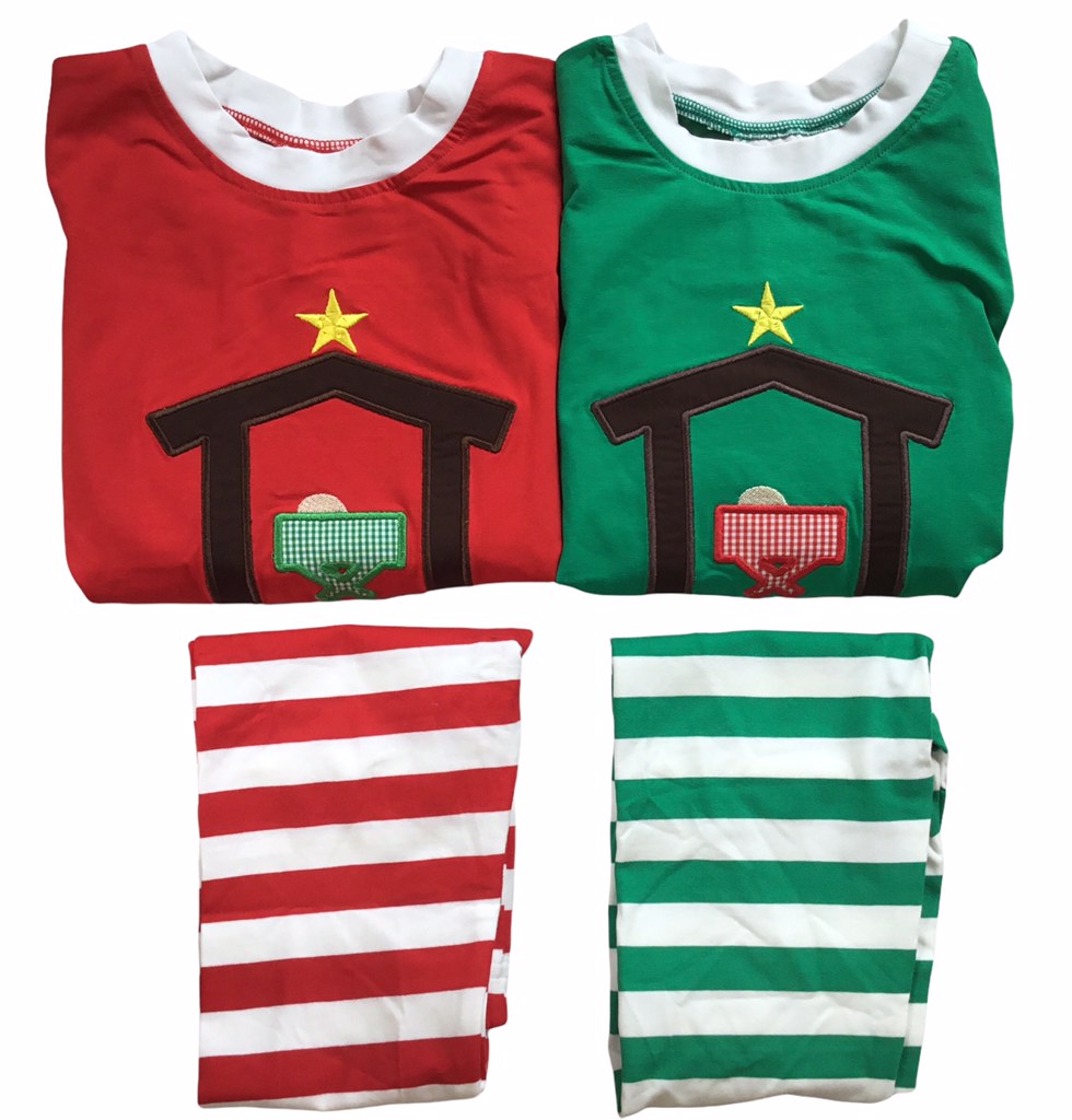 Away in the Manger Red Pajama Set