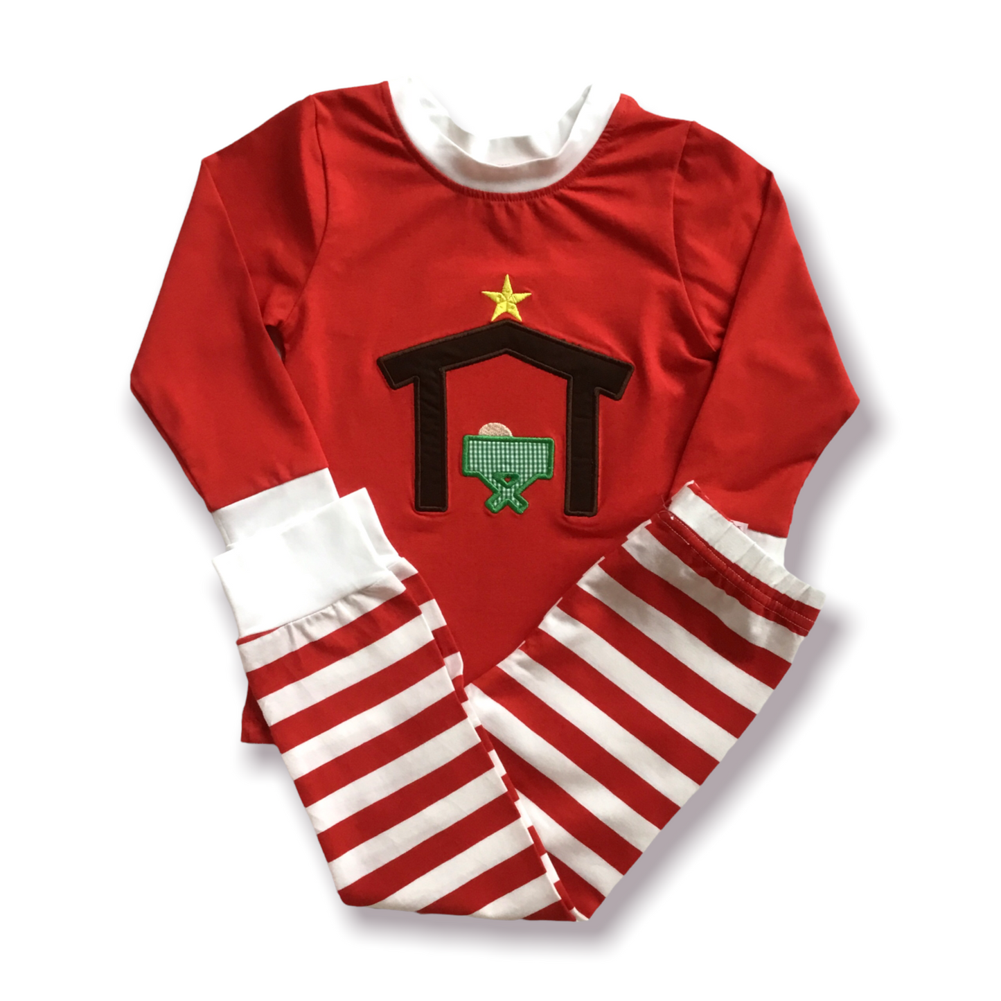 Away in the Manger Red Pajama Set