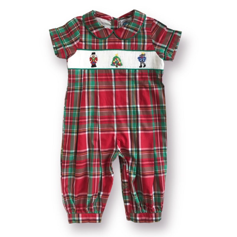 Plaid Nutcracker Christmas Romper