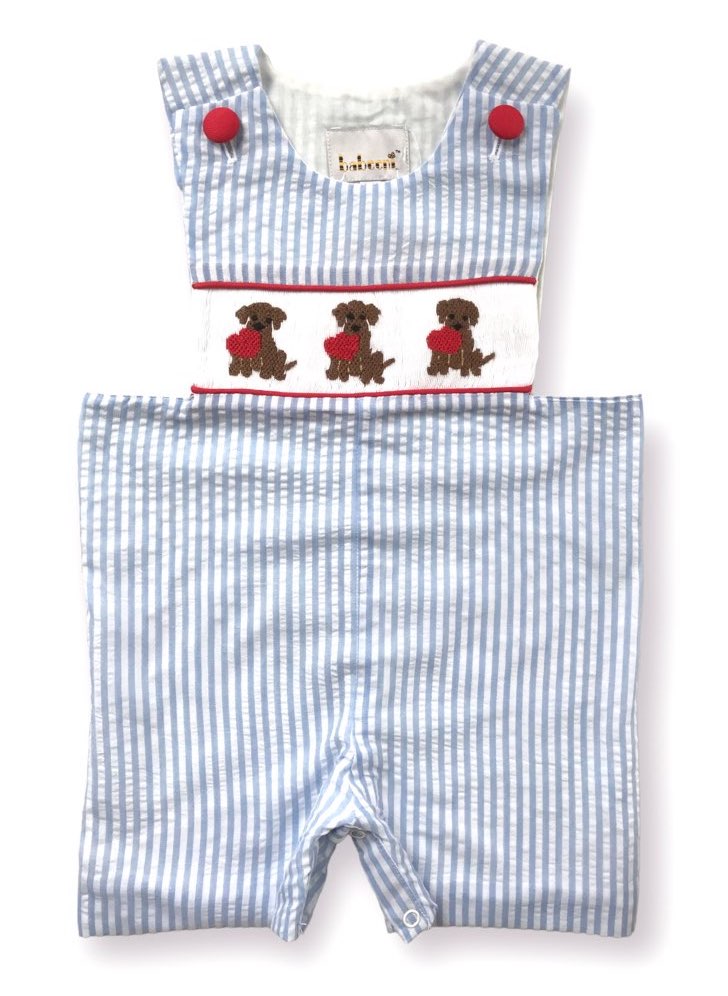 Puppy Love Smocked Shortall