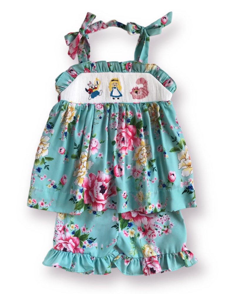 Tea Party in Wonderland Ruffle Shorts Set