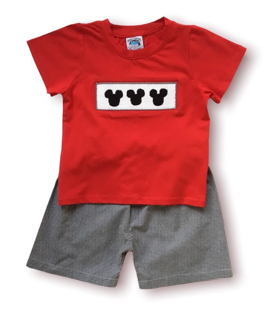 Mr. Mouse Red Shorts Set