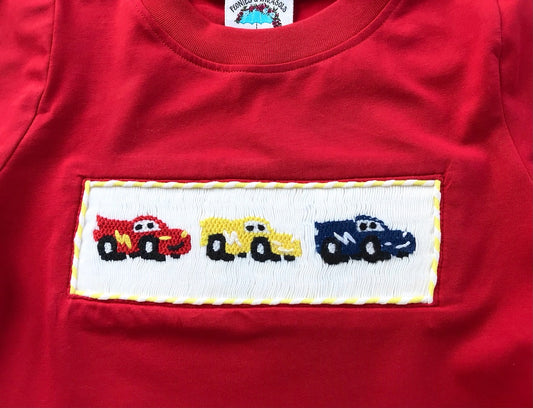 Racecars Smocked Shorts Set
