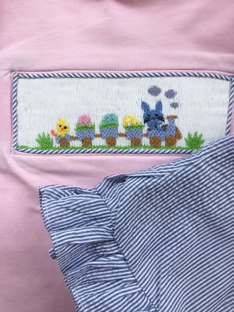 Easter Train Ruffle Shorts Set