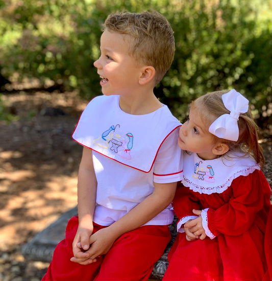 Oh Holy Night Corduroy Bloomer Set