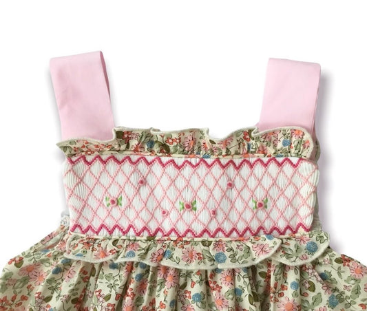 Stella's Spring Floral Smocked Sundress