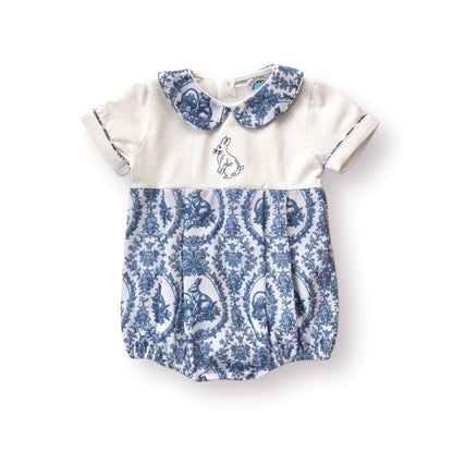 Blue Toile Easter Boy Bubble