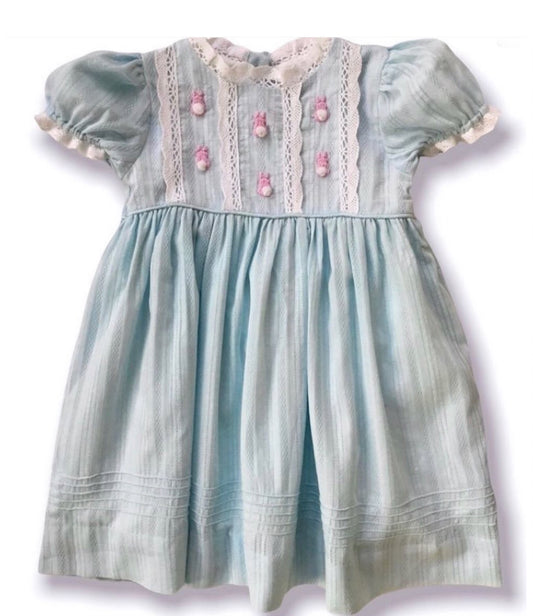 Vintage Inspired Linen Bunny Dress