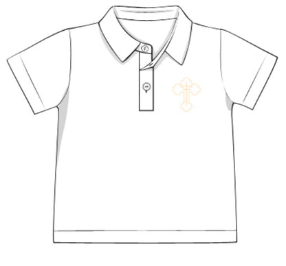 Orthodox Cross Embroidered Polo Shirt
