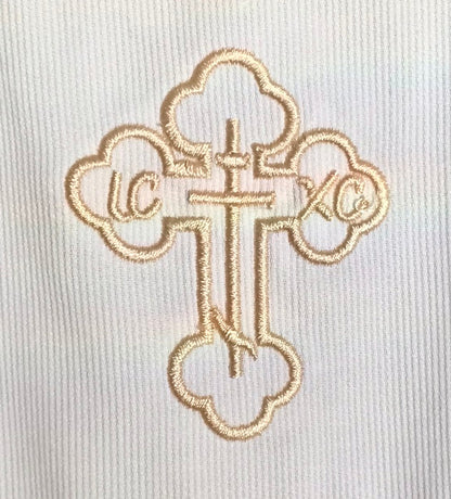 Orthodox Cross Smocked Baby Boy Shortall