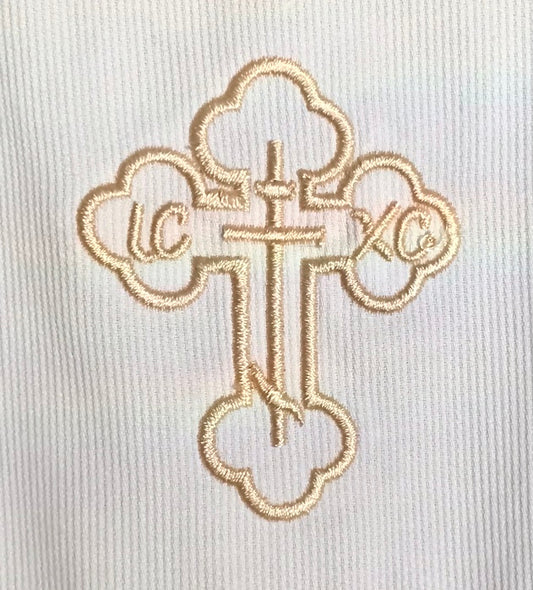 Orthodox Cross Smocked Baby Boy Shortall