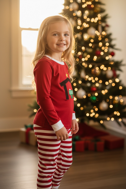 Away in the Manger Red Pajama Set
