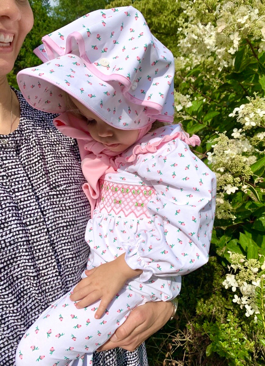 Classic Rosebuds Smocked Footie