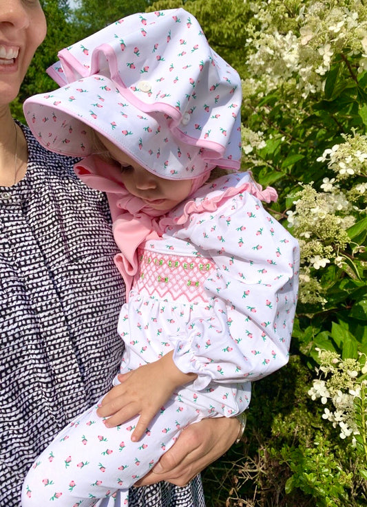 Classic Rosebuds Smocked Footie
